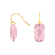 Forg. sølvøreh. m/kvartsglas facetteret farve11 - Urma.dk