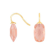 Forg. sølvøreh. m/kvartsglas facetteret farve12 - Urma.dk