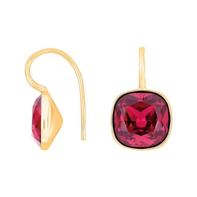 Forg. sølvøreh. m/kvartsglas facetteret farve14 - Urma.dk