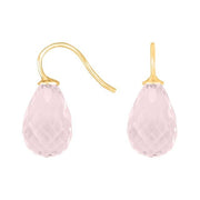 Forg. sølvøreh. m/kvartsglas facetteret farve25 - Urma.dk