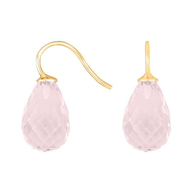 Forg. sølvøreh. m/kvartsglas facetteret farve25 - Urma.dk