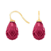 Forg. sølvøreh. m/kvartsglas facetteret farve30 - Urma.dk