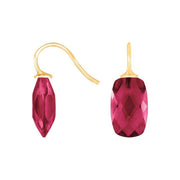 Forg. sølvøreh. m/kvartsglas facetteret farve30 - Urma.dk