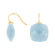 Forg. sølvøreh. m/kvartsglas facetteret farve35 - Urma.dk