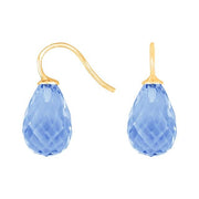 Forg. sølvøreh. m/kvartsglas facetteret farve36 - Urma.dk