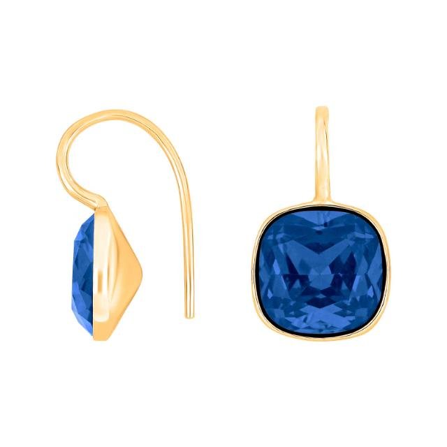 Forg. sølvøreh. m/kvartsglas facetteret farve39 - Urma.dk