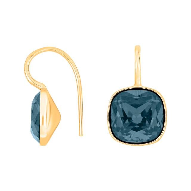 Forg. sølvøreh. m/kvartsglas facetteret farve42 - Urma.dk