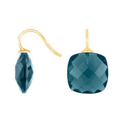 Forg. sølvøreh. m/kvartsglas facetteret farve42 - Urma.dk