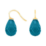 Forg. sølvøreh. m/kvartsglas facetteret farve42 - Urma.dk