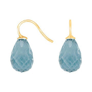 Forg. sølvøreh. m/kvartsglas facetteret farve47 - Urma.dk