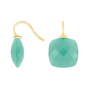 Forg. sølvøreh. m/kvartsglas facetteret farve49 - Urma.dk