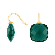 Forg. sølvøreh. m/kvartsglas facetteret farve53 - Urma.dk