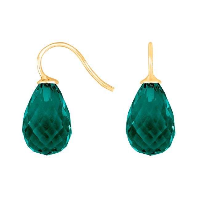 Forg. sølvøreh. m/kvartsglas facetteret farve53 - Urma.dk