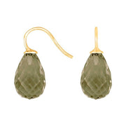 Forg. sølvøreh. m/kvartsglas facetteret farve61 - Urma.dk