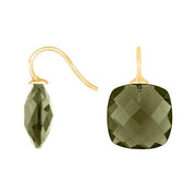 Forg. sølvøreh. m/kvartsglas facetteret farve61 - Urma.dk