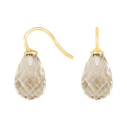 Forg. sølvøreh. m/kvartsglas facetteret farve66 - Urma.dk