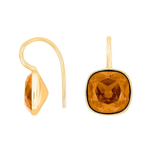 Forg. sølvøreh. m/kvartsglas facetteret farve69 - Urma.dk