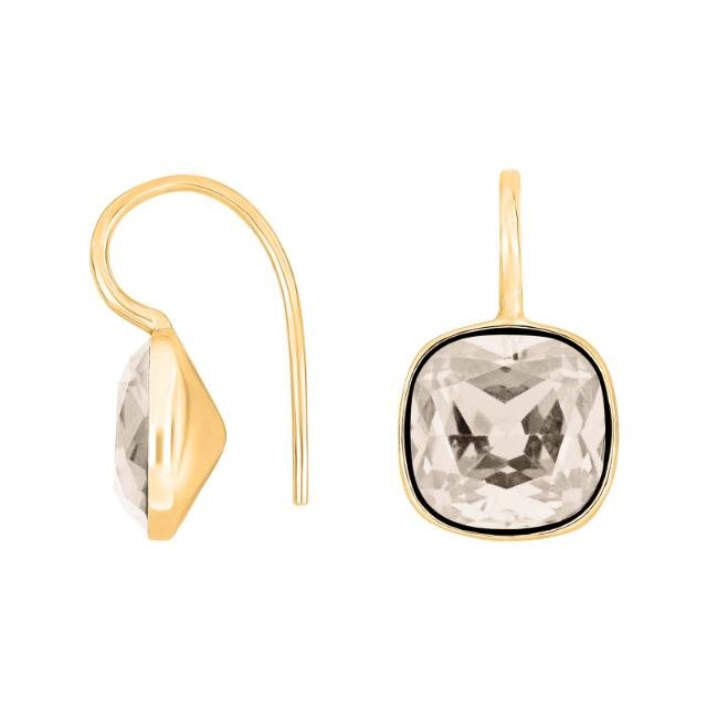 Forg. sølvøreh. m/kvartsglas facetteret farve75 - Urma.dk