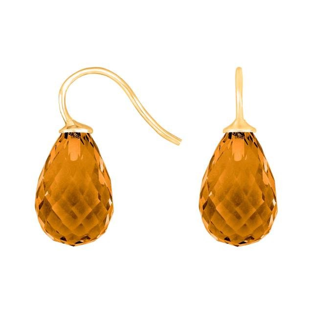 Forg. sølvøreh. m/kvartsglas facetteret farve76 - Urma.dk