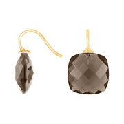 Forg. sølvøreh. m/kvartsglas facetteret farve86 - Urma.dk