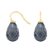 Forg. sølvøreh. m/kvartsglas facetteret farve91 - Urma.dk