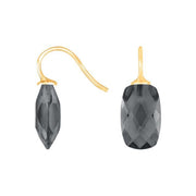 Forg. sølvøreh. m/kvartsglas facetteret farve91 - Urma.dk