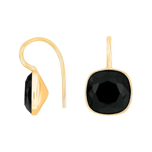 Forg. sølvøreh. m/kvartsglas facetteret farve95 - Urma.dk