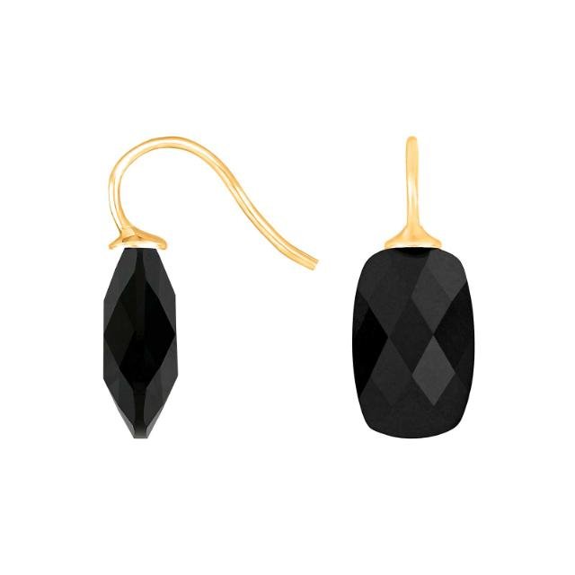 Forg. sølvøreh. m/kvartsglas facetteret farve95 - Urma.dk