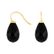 Forg. sølvøreh. m/kvartsglas facetteret farve95 - Urma.dk