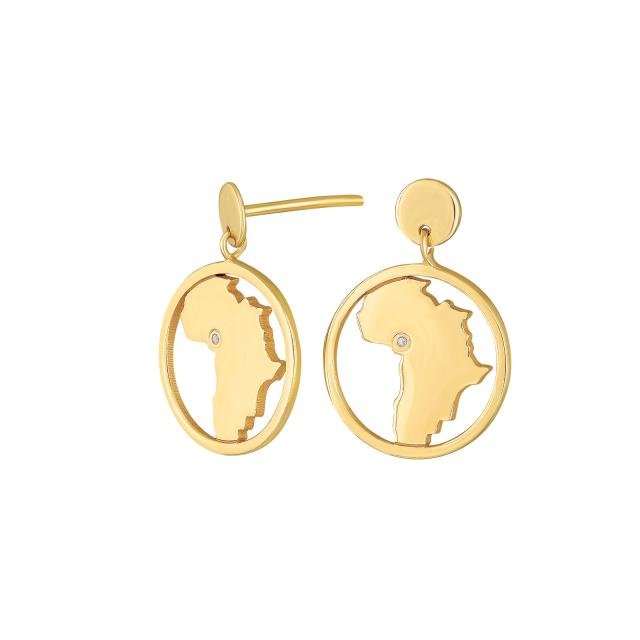 Forg. sølvørehænger Africa LOH 15mm - Urma.dk