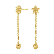 Forg. sølvørehænger blomst/hjerte - Urma.dk