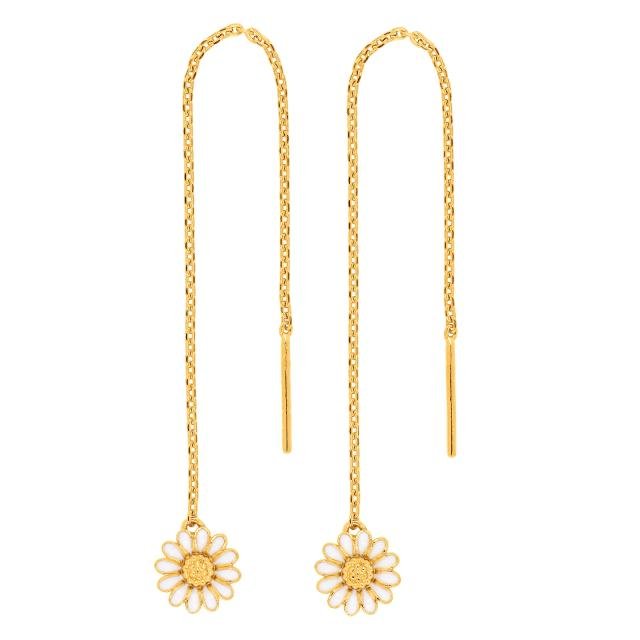 Forg. sølvørekæde Marguerit 7mm - Urma.dk