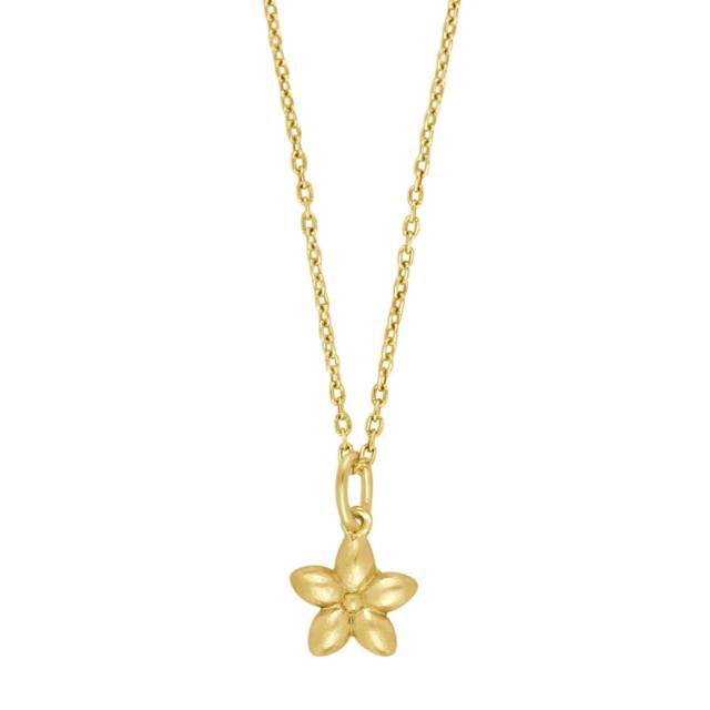 Forg. sølvvedhæng blomst m. kæde - Urma.dk