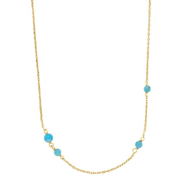 14kt. guldkæde flad panser