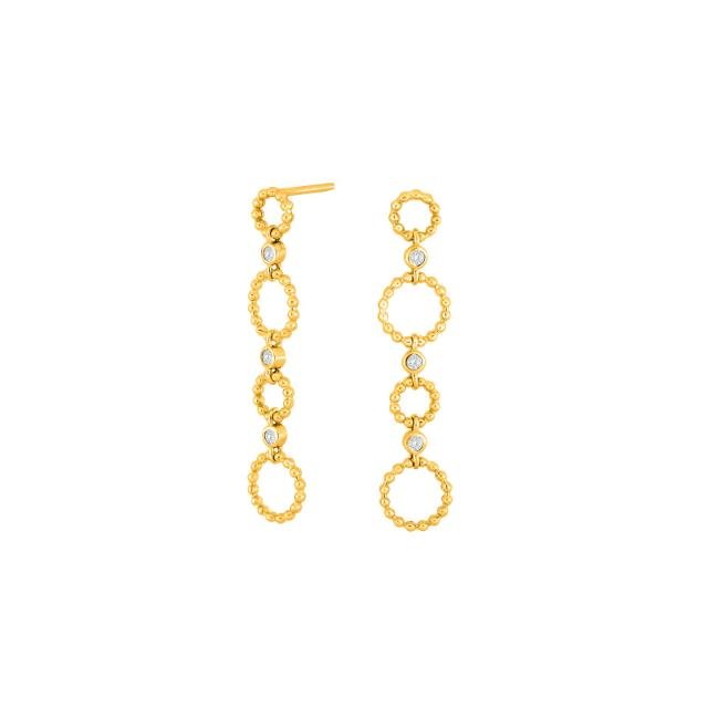 Forgyldt ørehængere MARIENOR 3 - Urma.dk