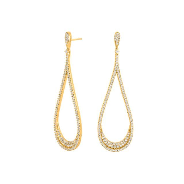 Forgyldt ørehængere MIMINOR dråbe - Urma.dk