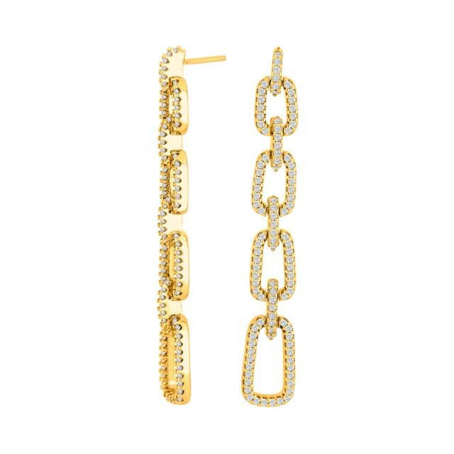 Forgyldt ørehængere MIMINOR kantet - Urma.dk