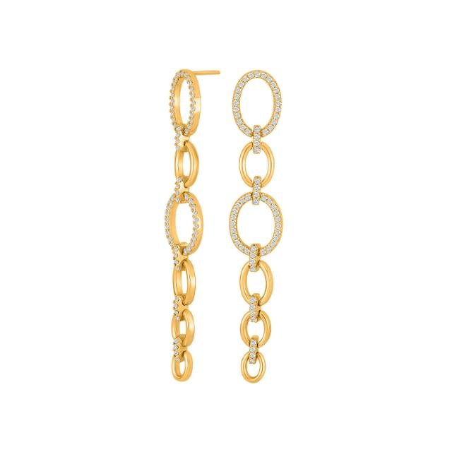 Forgyldt ørehængere MIMINOR rund - Urma.dk