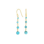 Forgyldt øreringe TURQUOISE52 - Urma.dk