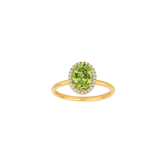 Forgyldt ring MILLENOR grøn - Urma.dk