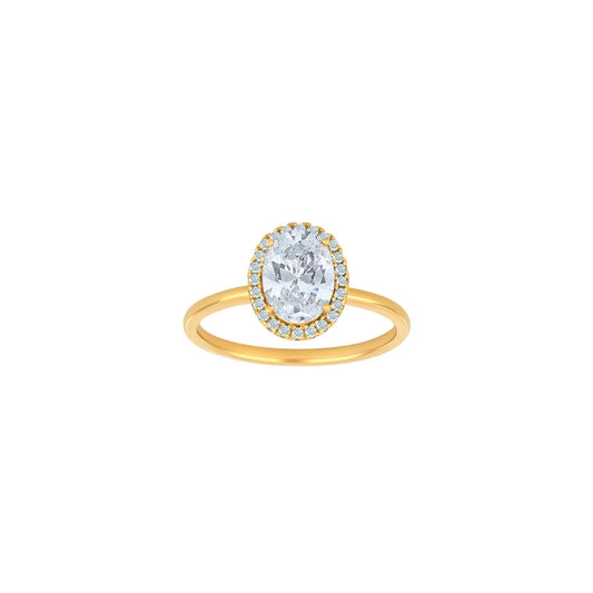 Forgyldt ring MILLENOR hvid - Urma.dk