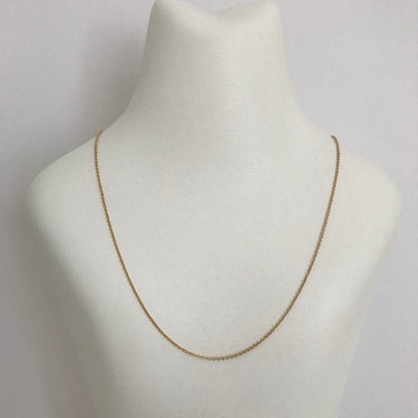 Forgyldt sølv collier flad anker 45cm - Urma.dk