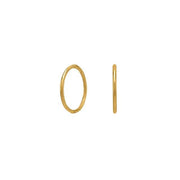 Forgyldt sølv creol 14mm udvendigt - Urma.dk