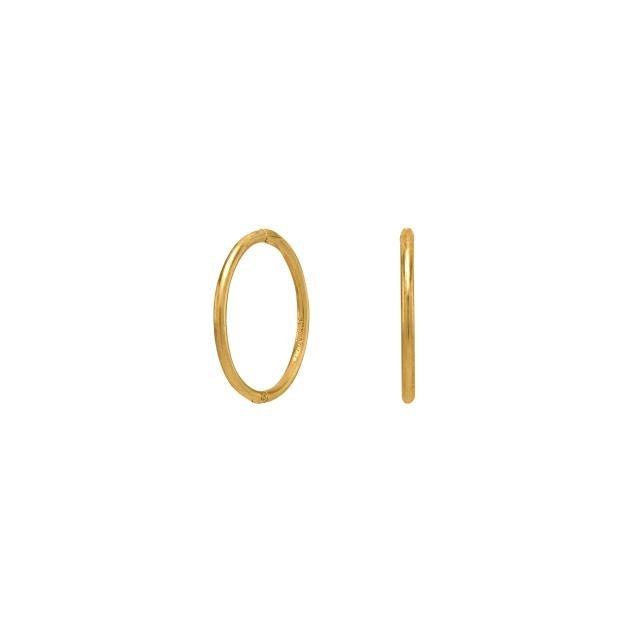 Forgyldt sølv creol 14mm udvendigt - Urma.dk