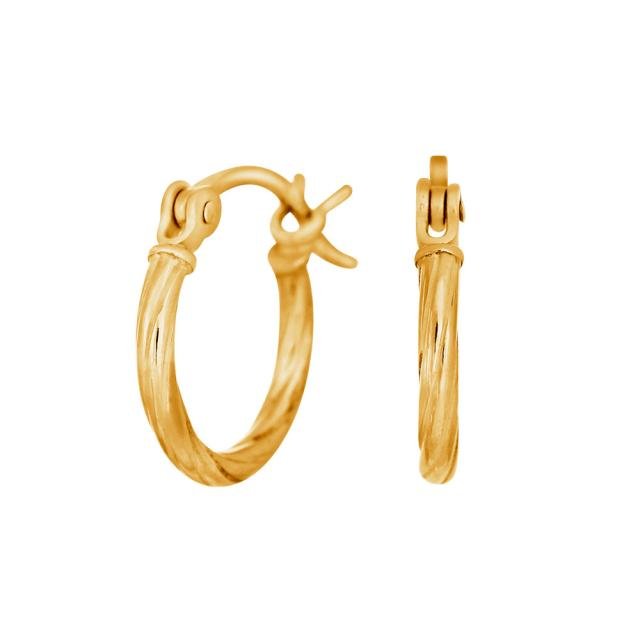 Forgyldt sølv creol 15mm TREND52 - Urma.dk