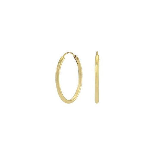 Forgyldt sølv creol 20mm HOOPS52 - Urma.dk