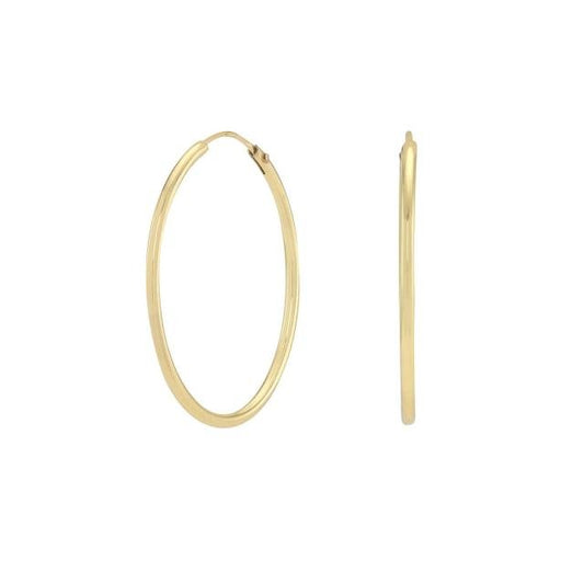 Forgyldt sølv creol 30mm HOOPS52 - Urma.dk