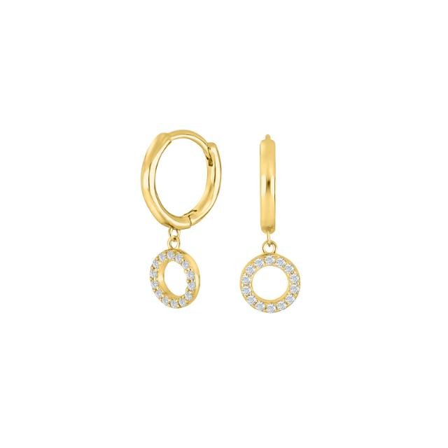 Forgyldt sølv creol cirkel IBINOR - Urma.dk