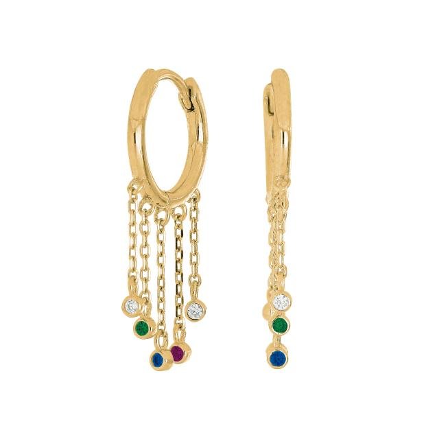 Forgyldt sølv creol GIANOR 30mm - Urma.dk