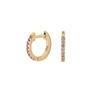 Forgyldt sølv creol lyserød cz HELLENOR - Urma.dk